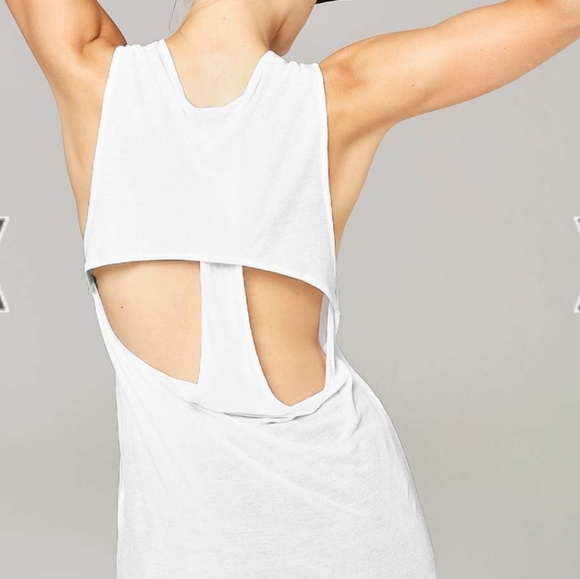 Ivy Park Layered Back White L Tank Top - Picture 2 of 12